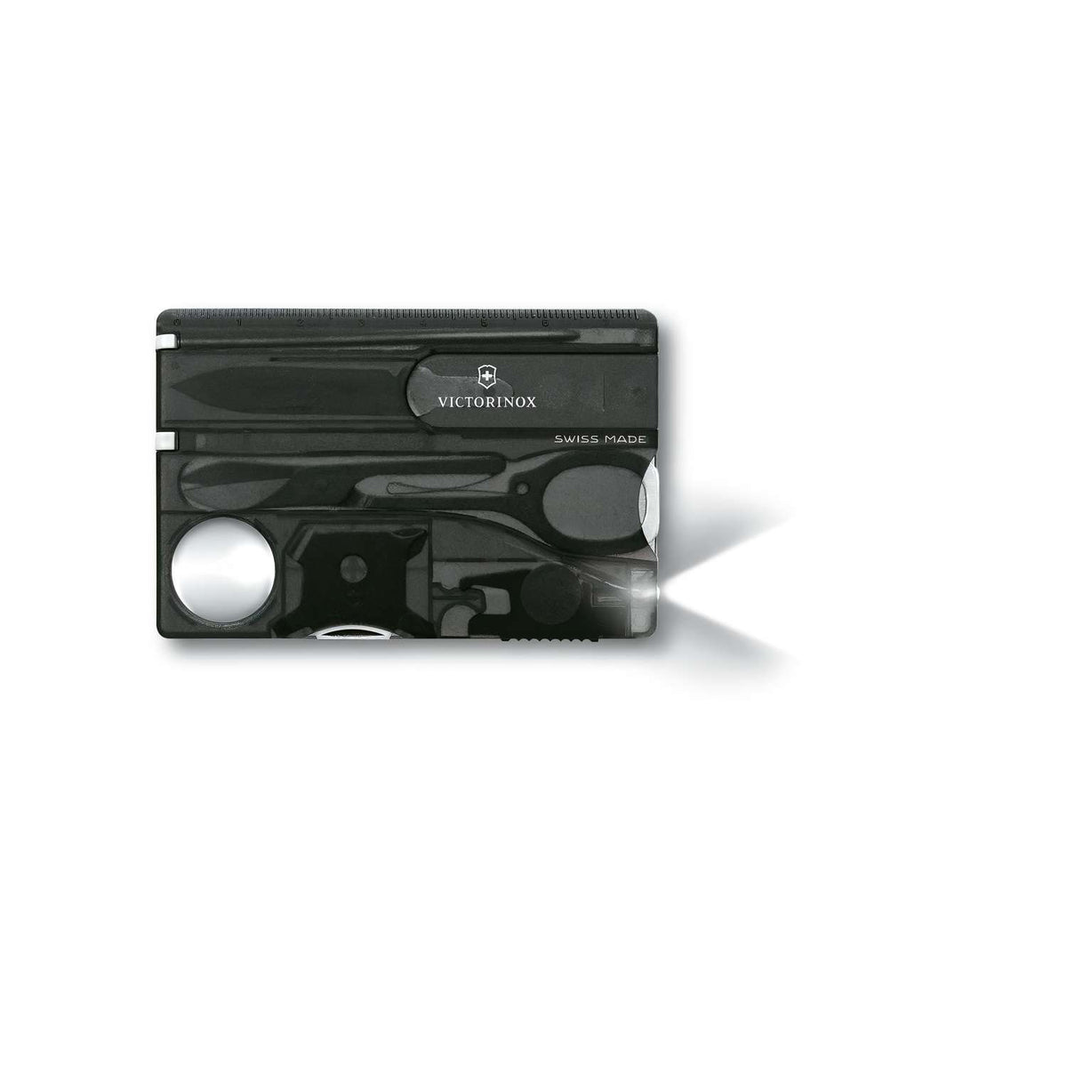 Victorinox Swiss Card Lite 13 Functions Black Transparent 0.7333.T3