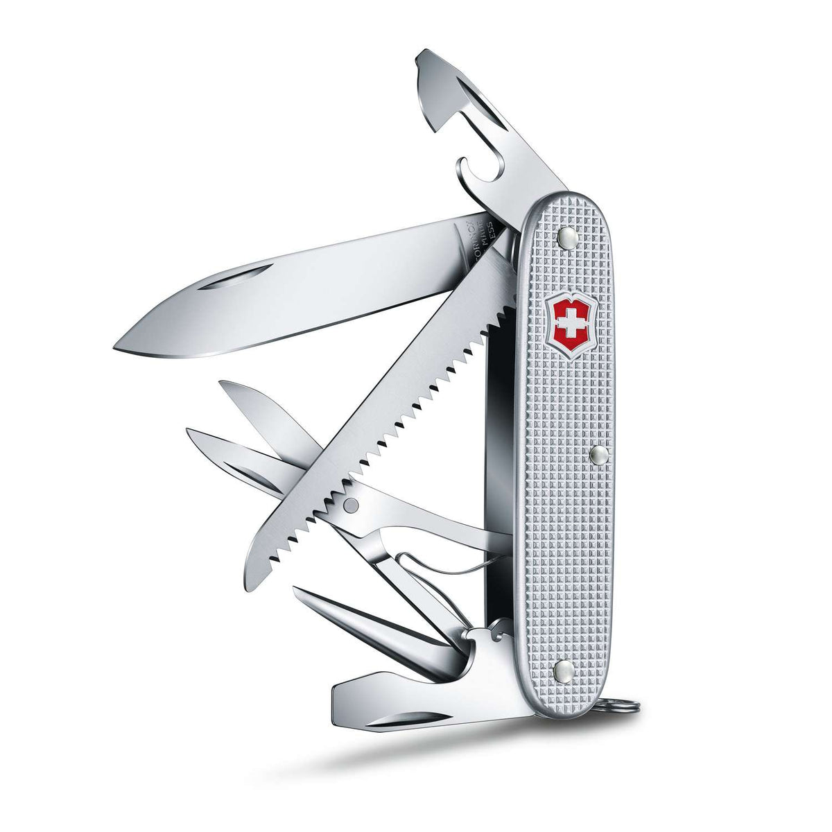 Victorinox Farmer X Alox Swiss Army Knife 93 mm 10 Functions Aluminium Scales Silver 0.8271.26