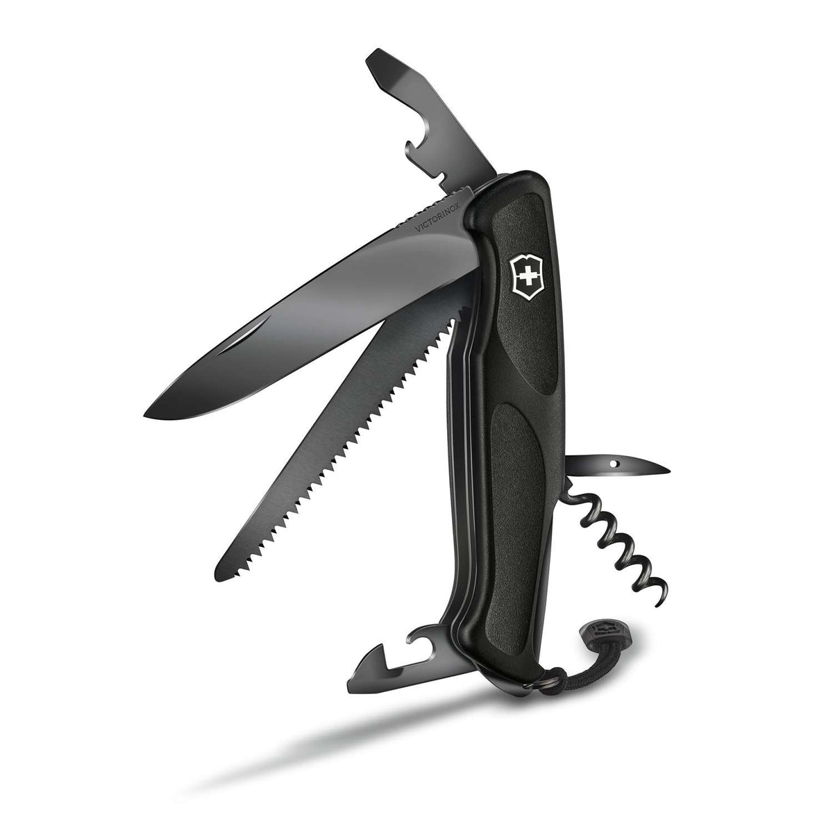 Victorinox Ranger 55 Onyx Black Swiss Army Knife 130 mm 13 Functions Black
