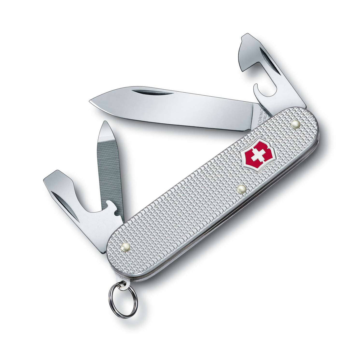 Victorinox Cadet Alox Swiss Army Knife 84 mm 9 Functions Aluminium Scales Silver 0.2601.26