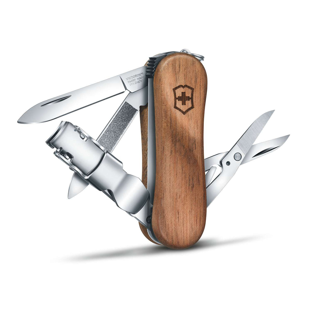 Victorinox Nail Clip 580 Swiss Army Knife 65 mm 8 Functions Wooden Scales 0.6461.63