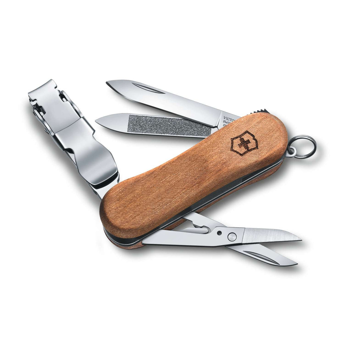 Victorinox Nail Clip 580 Swiss Army Knife 65 mm 8 Functions Wooden Scales 0.6461.63