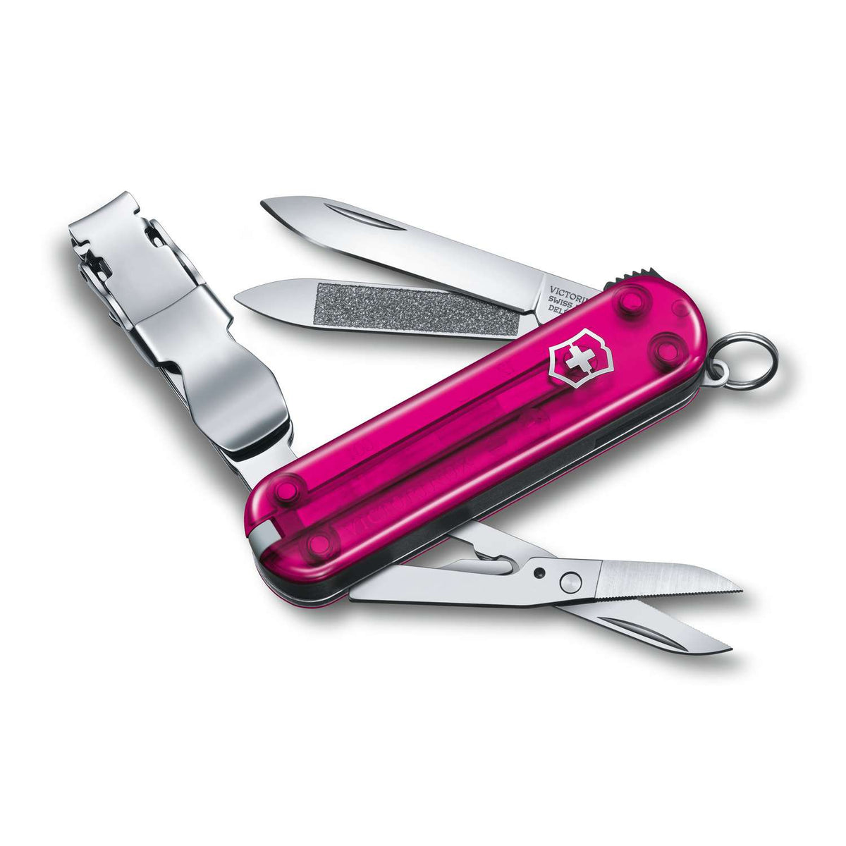 Victorinox Nail Clip 580 Swiss Army Knife 65 mm 8 Functions Pink Transparent 0.6463.T5