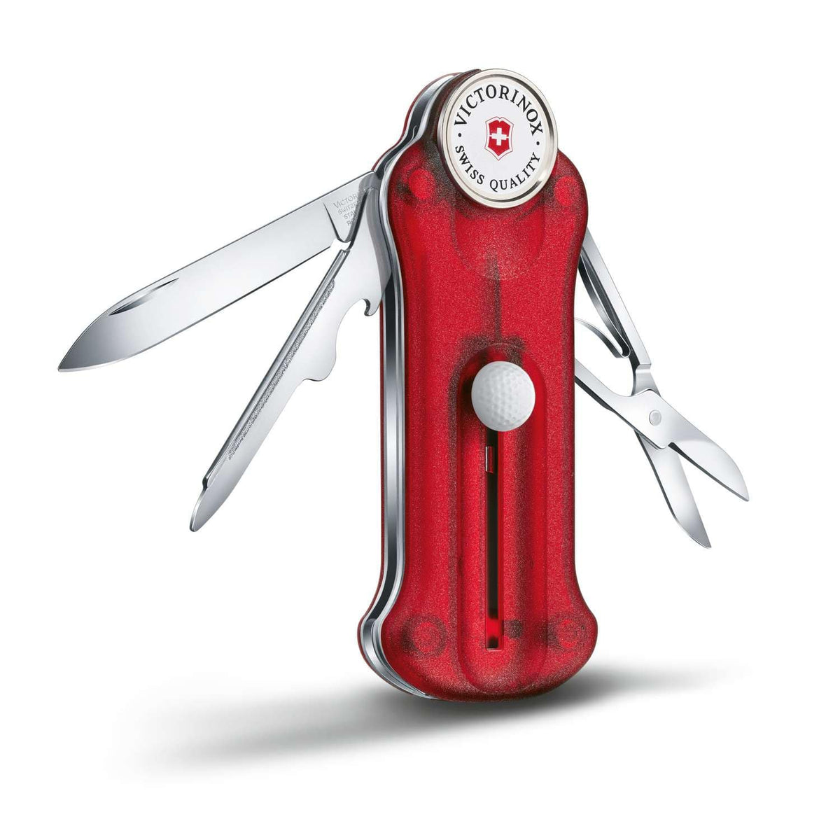 Victorinox Golf Tool Swiss Army Knife 91 mm 10 Functions Red Transparent 0.7052.T