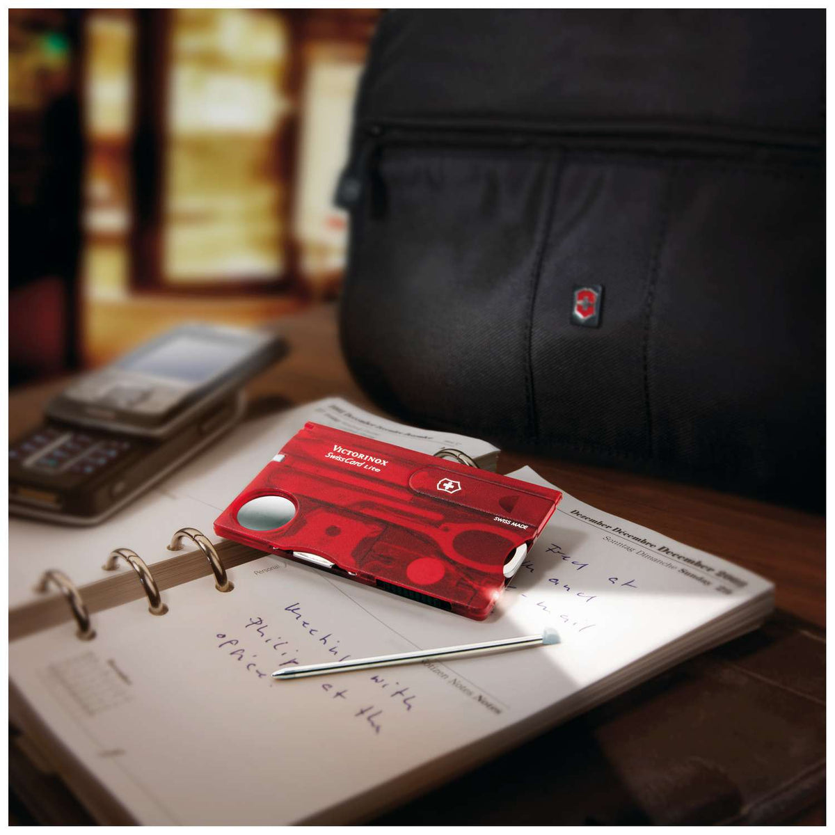Victorinox Swiss Card Lite 13 Functions Red Transparent 0.7300.T