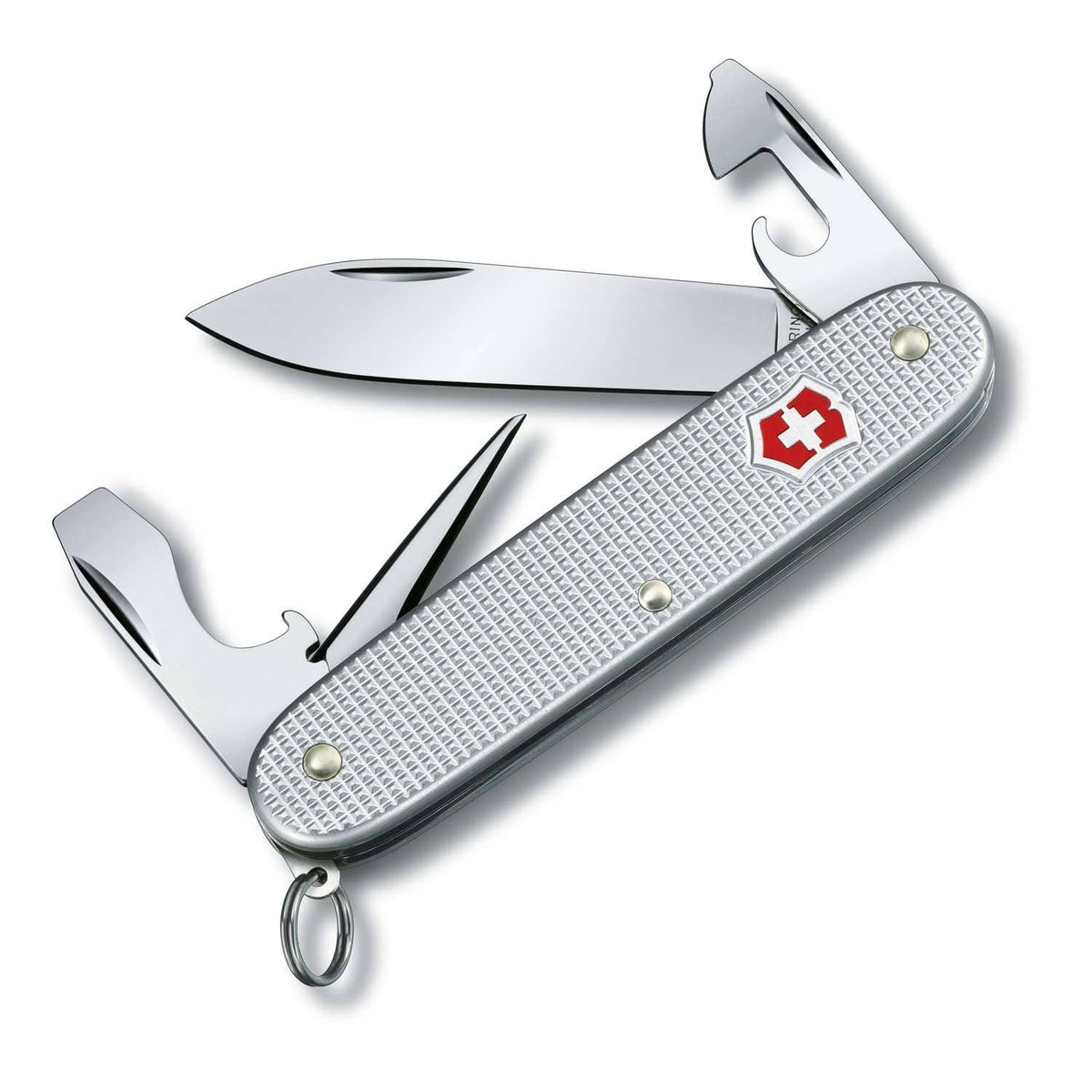 Victorinox Pioneer Alox Swiss Army Knife 93 mm 8 Functions Aluminium Scales Silver 0.8201.26