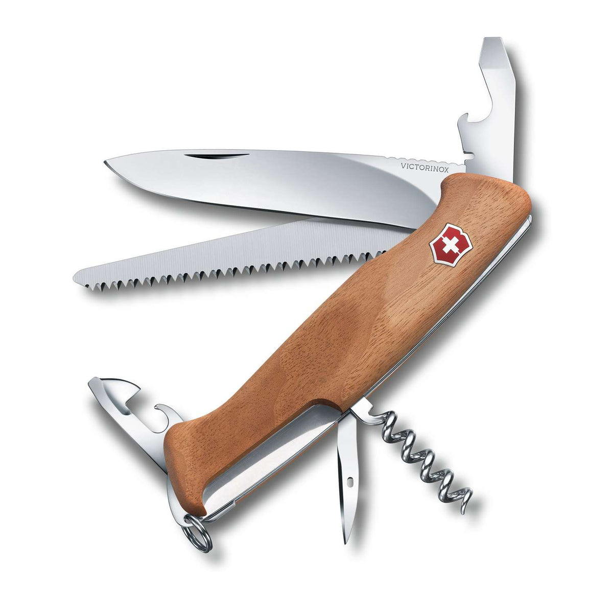 Victorinox Ranger 55 Wood Swiss Army Knife 130 mm 10 Functions Wooden Scales 0.9561.63