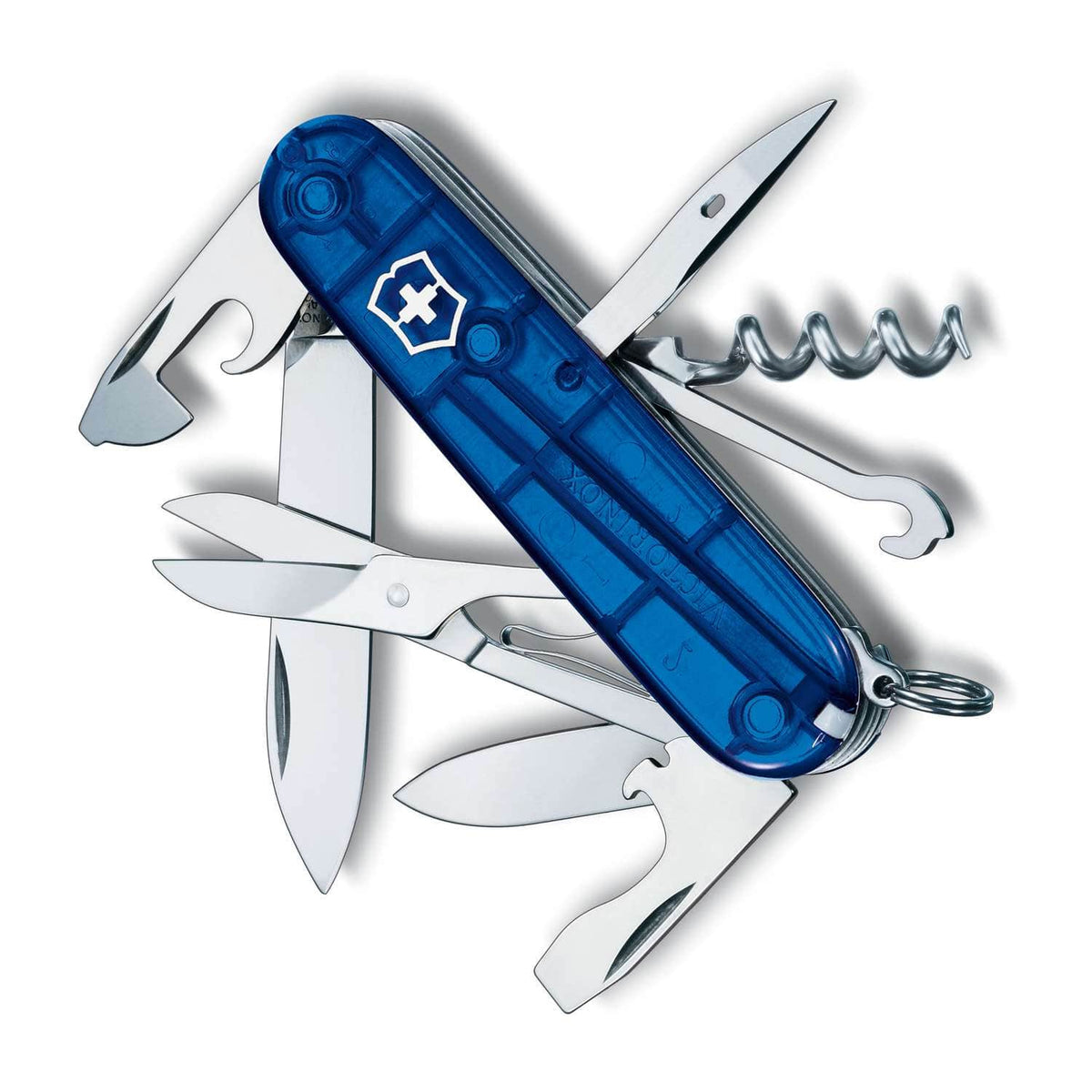 Victorinox Climber Swiss Army Knife 91 mm 14 Functions Blue Transparent 1.3703.T2