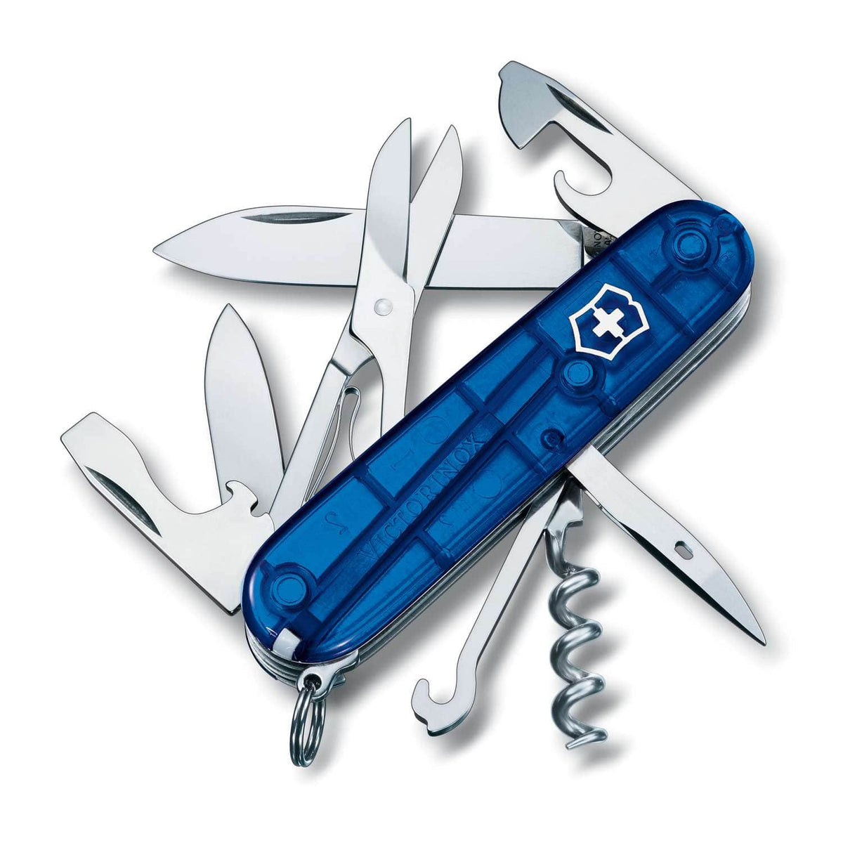 Victorinox Climber Swiss Army Knife 91 mm 14 Functions Blue Transparent 1.3703.T2
