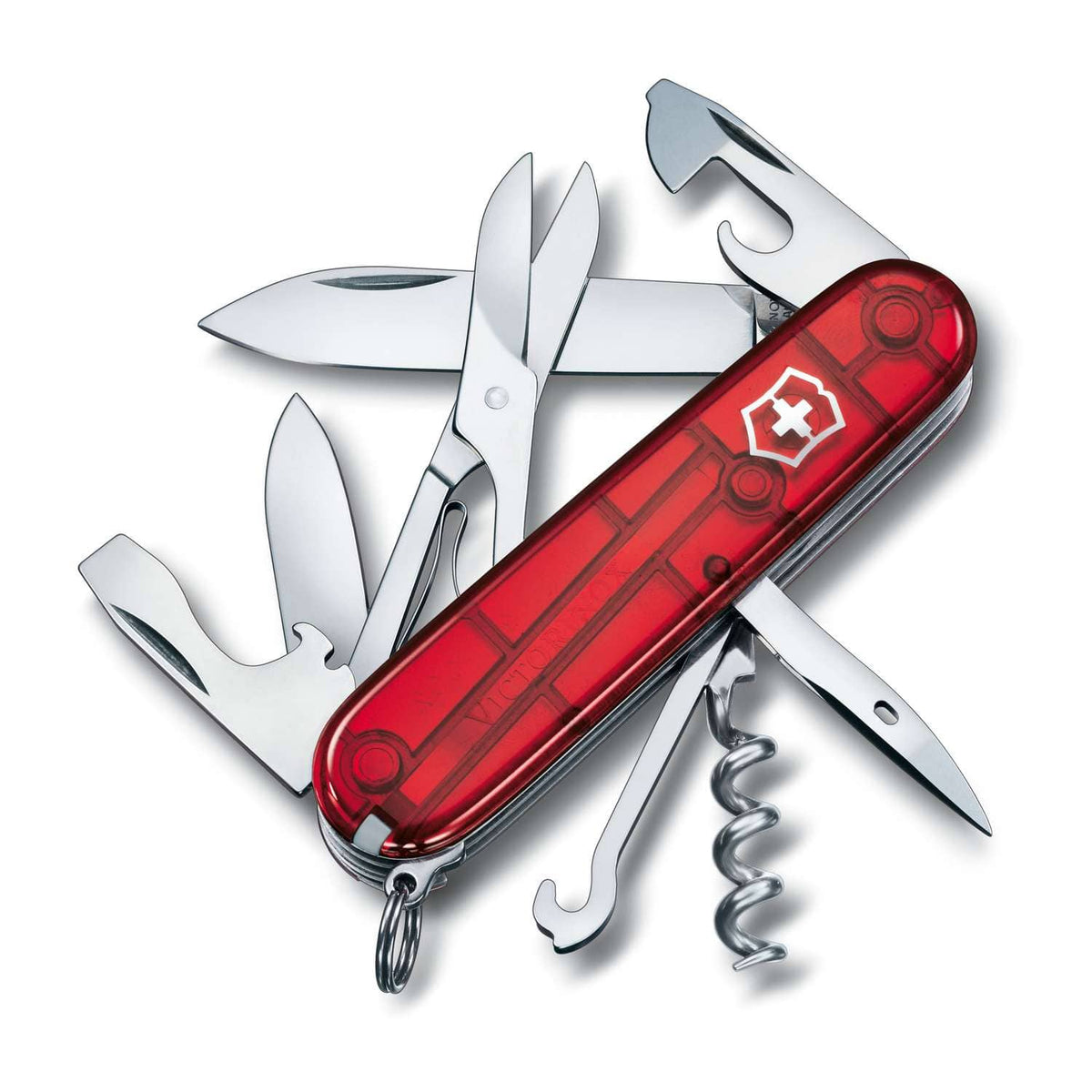 Victorinox Climber Swiss Army Knife 91 mm 14 Functions Red Transparent 1.3703.T