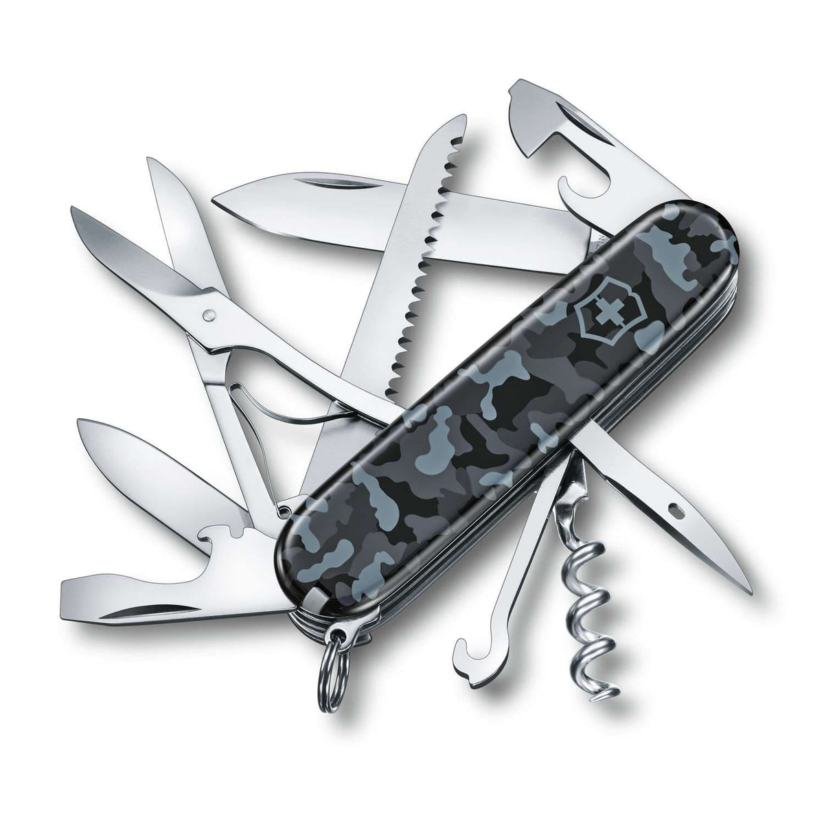 Victorinox Huntsman Swiss Army Knife 91 mm 15 Functions Gray Navy Camouflage 1.3713.942