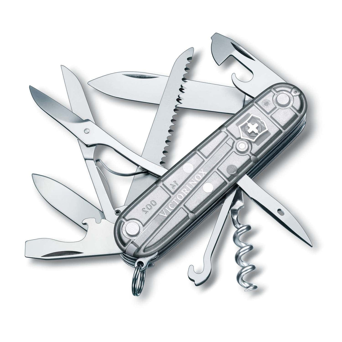 Victorinox Huntsman Swiss Army Knife 91 mm 15 Functions Silver Transparent 1.3713.T7