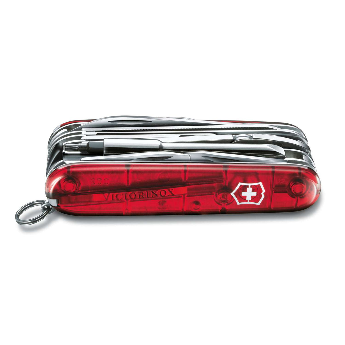 Victorinox Cyber Tool L Swiss Army Knife 91 mm 39 Functions Red Transparent 1.7775.T