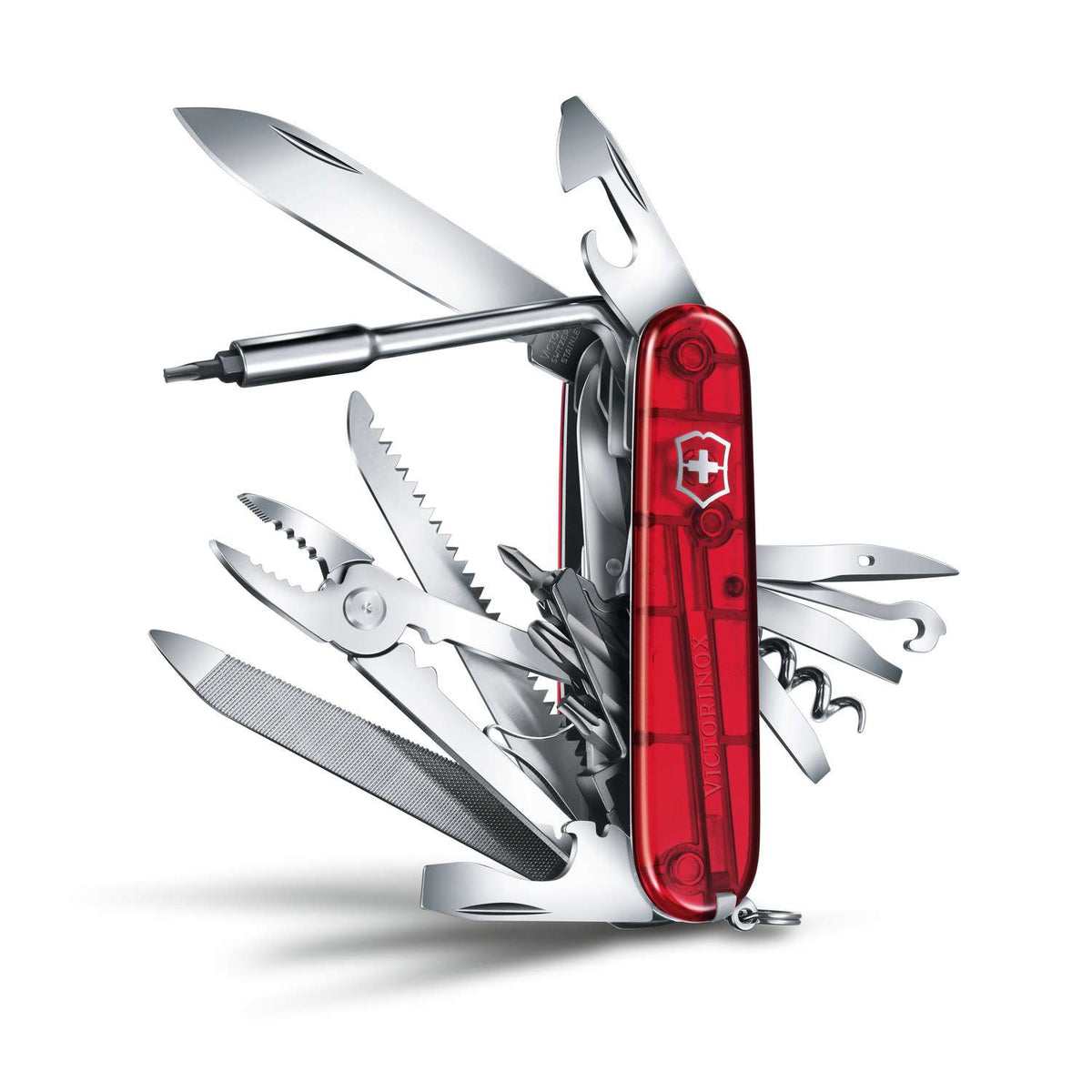 Victorinox Cyber Tool L Swiss Army Knife 91 mm 39 Functions Red Transparent 1.7775.T