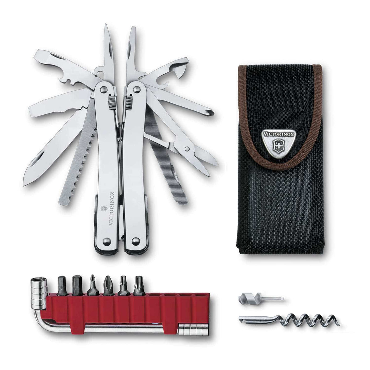 Victorinox Swiss Tool Spirit X Plus Swiss Army Multitool 105 mm 35 Functions Silver In Belt Pouch 3.0235.N
