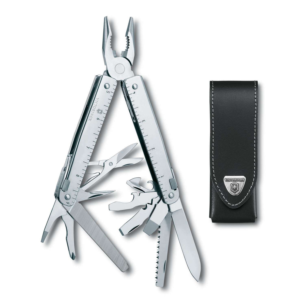 Victorinox Swiss Tool X Swiss Army Multitool 115 mm 26 Functions Silver In Belt Pouch 3.0327.L