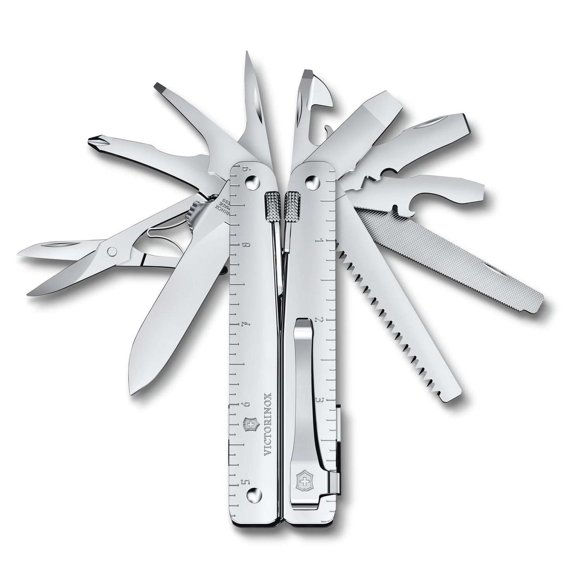 Victorinox Swiss Tool Spirit MX Clip Swiss Army Multitool 115 mm 25 Functions Silver In Blister