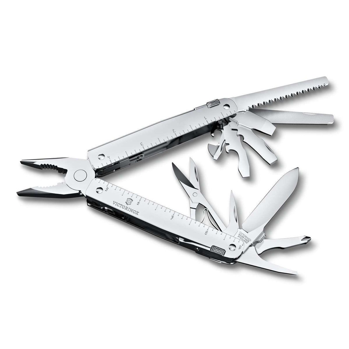 Victorinox Swiss Tool MX Swiss Army Multitool 115 mm 26 Functions Silver In Belt Pouch 3.0327.MN