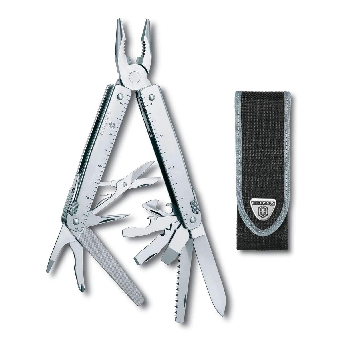 Victorinox Swiss Tool X Swiss Army Multitool 115 mm 26 Functions Silver In Belt Pouch 3.0327.N