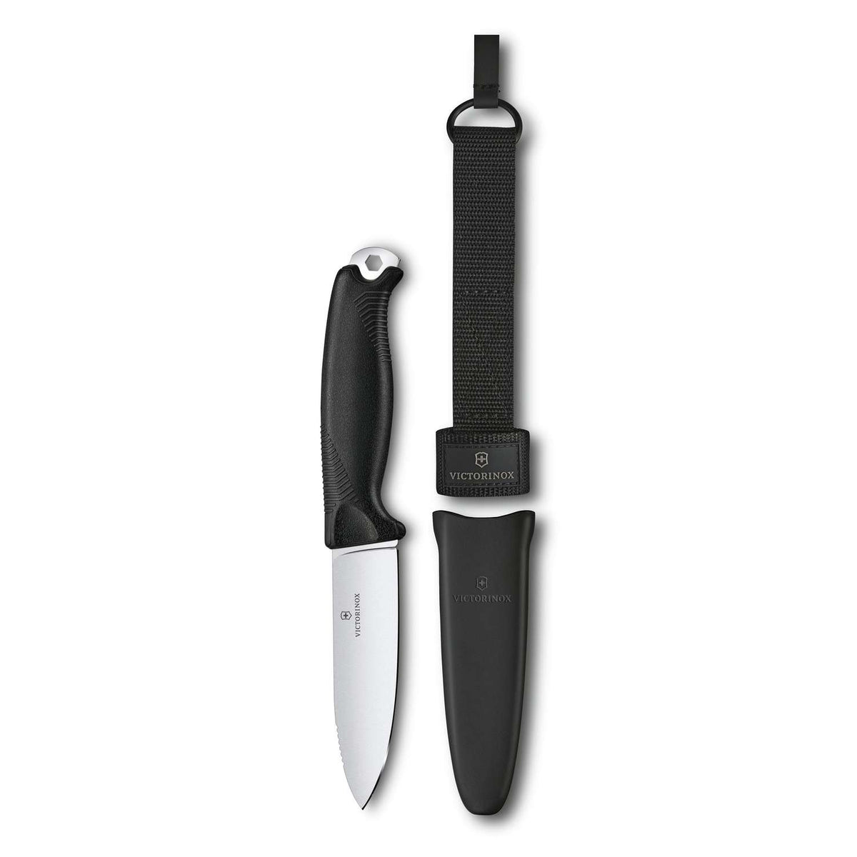Victorinox Venture Swiss Outdoor Knife 233 mm 5 Functions Black With Sheath 3.0902.3