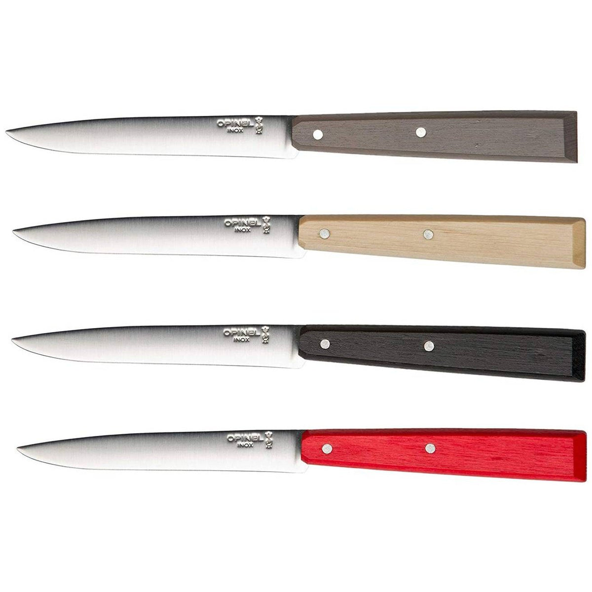 Opinel Kitchen Knives 4 pcs Set No 125 With Wooden Multicoloured Handles Bon Appetit Loft 001534