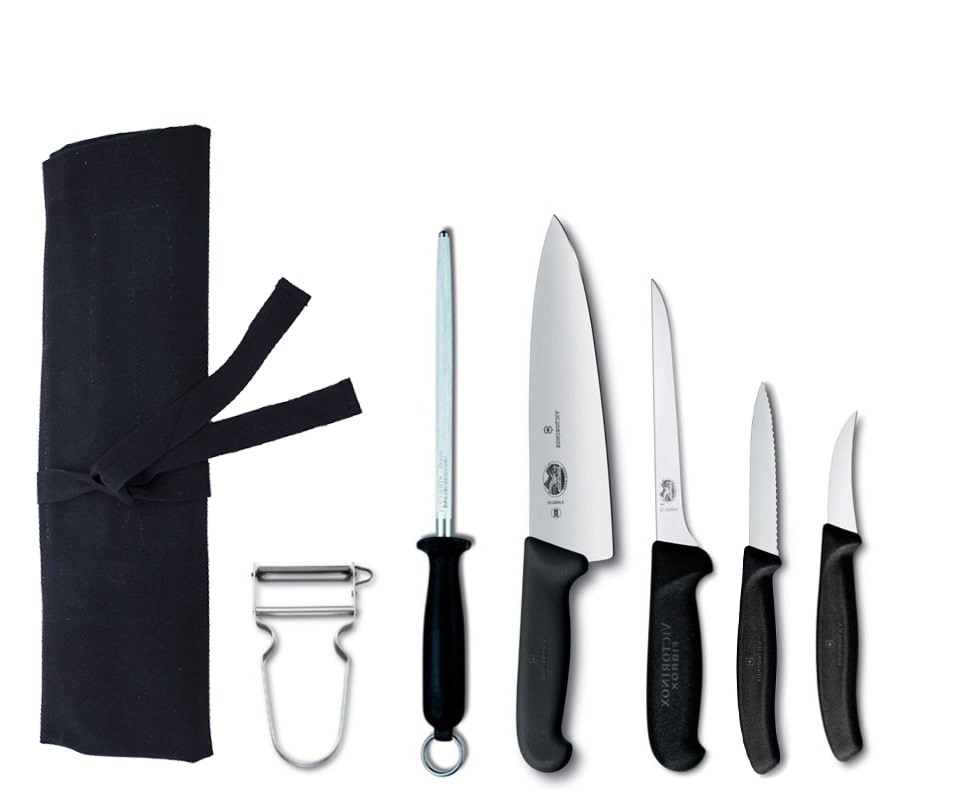 Victorinox Chef'S Knife 7-Pieces Set With Knife Bag Special Offer Ideal For Students 601548