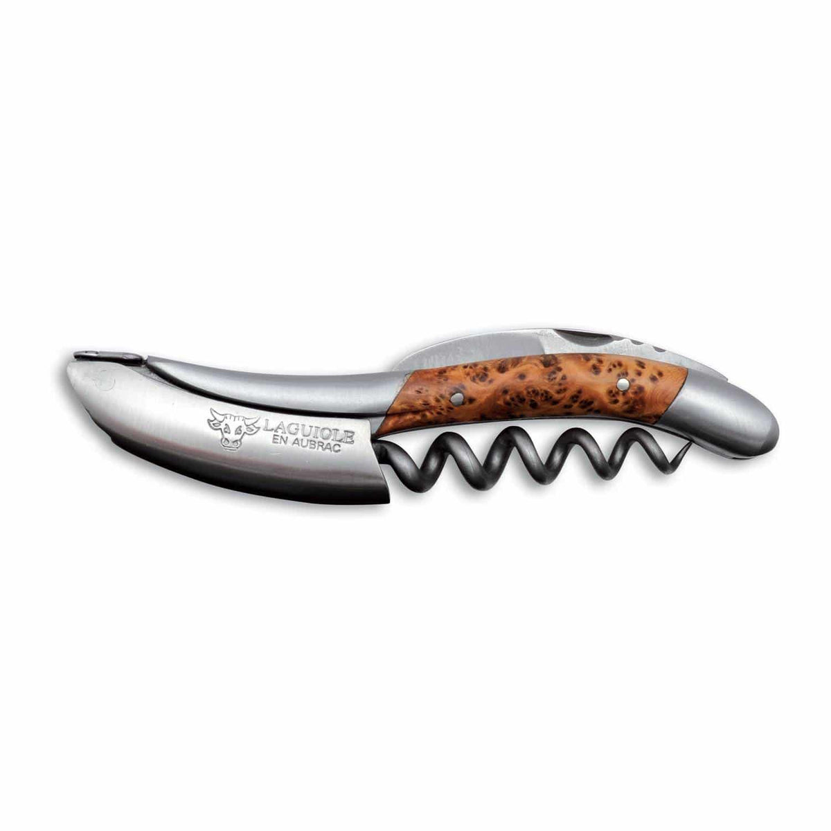 Laguiole en aubrac Handcrafted Corkscrew Juniper Wood Handle Laguiole en Aubrac