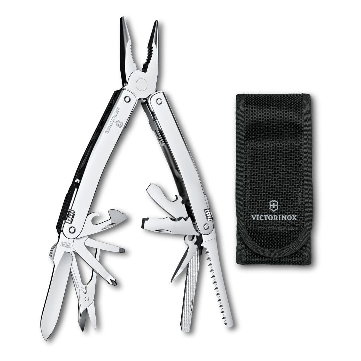 Victorinox Swiss Tool Spirit MX Swiss Army Multitool 105 mm 24 Functions Silver In Belt Pouch 3.0224.MN