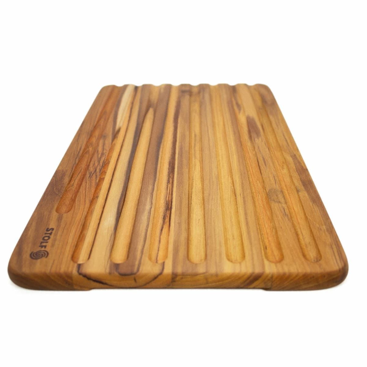 Stolf Teak Wood Cutting Board For Bread With Groove 39 x 25 x 1.9 cm Elegance Culinary ST.2039