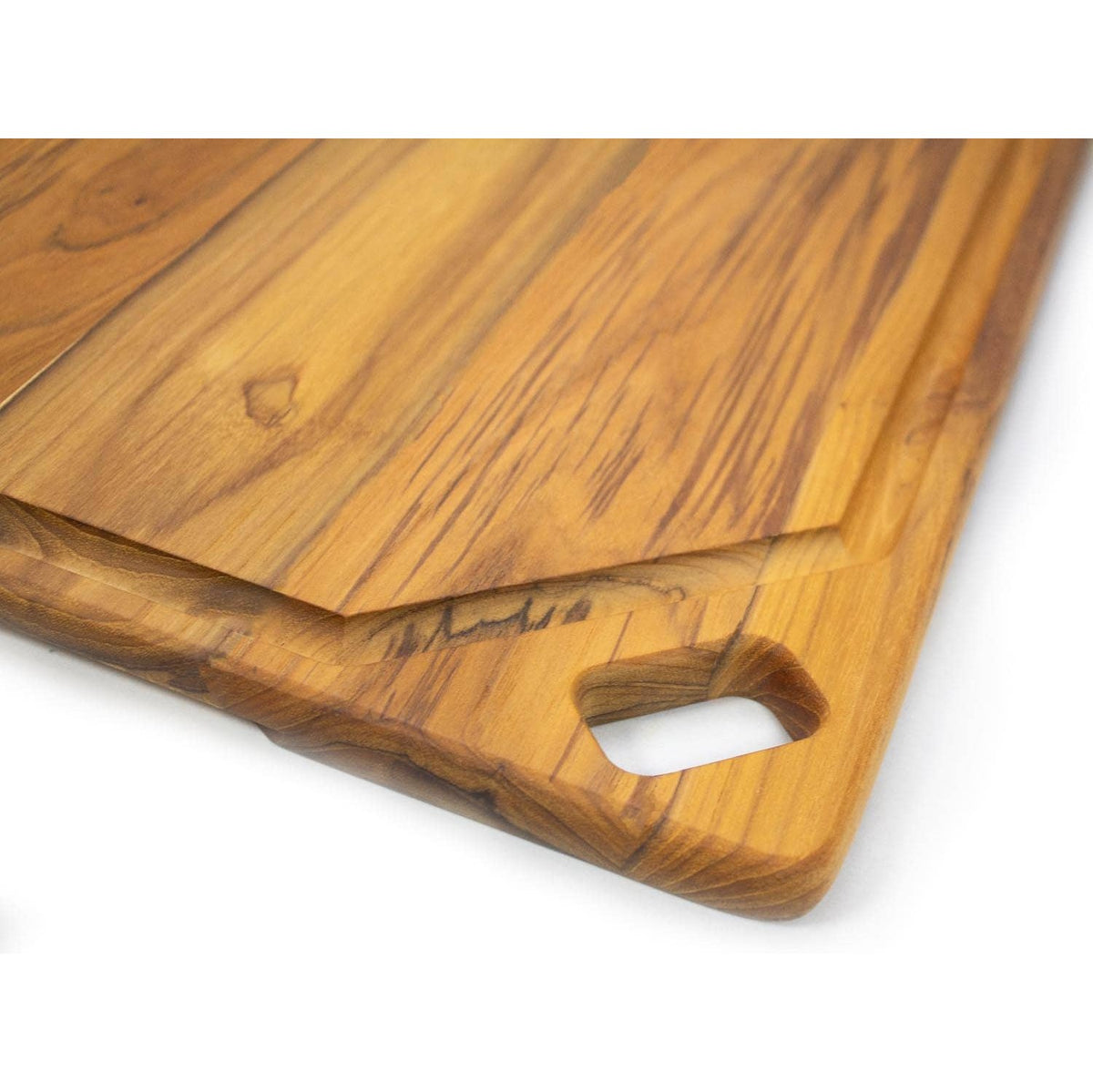 Stolf Teak Wood Cutting Board With Groove 41 x 30.5 x 1.9 cm Elegance Culinary ST.2041
