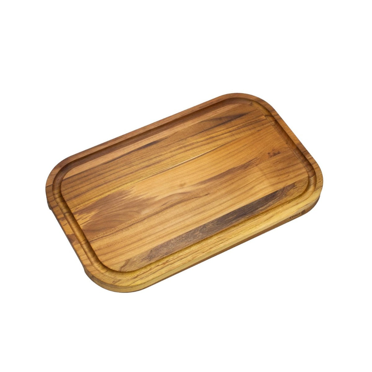 Stolf Teak Wood Cutting Board With Groove 40 x 28 x 2.4 cm Elegance Culinary ST.2140