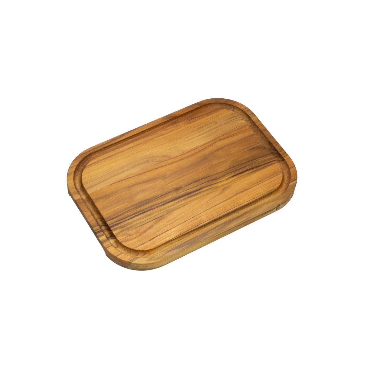 Stolf Teak Wood Cutting Board With Groove 48 x 30 x 2.4 cm Elegance Culinary ST.2148