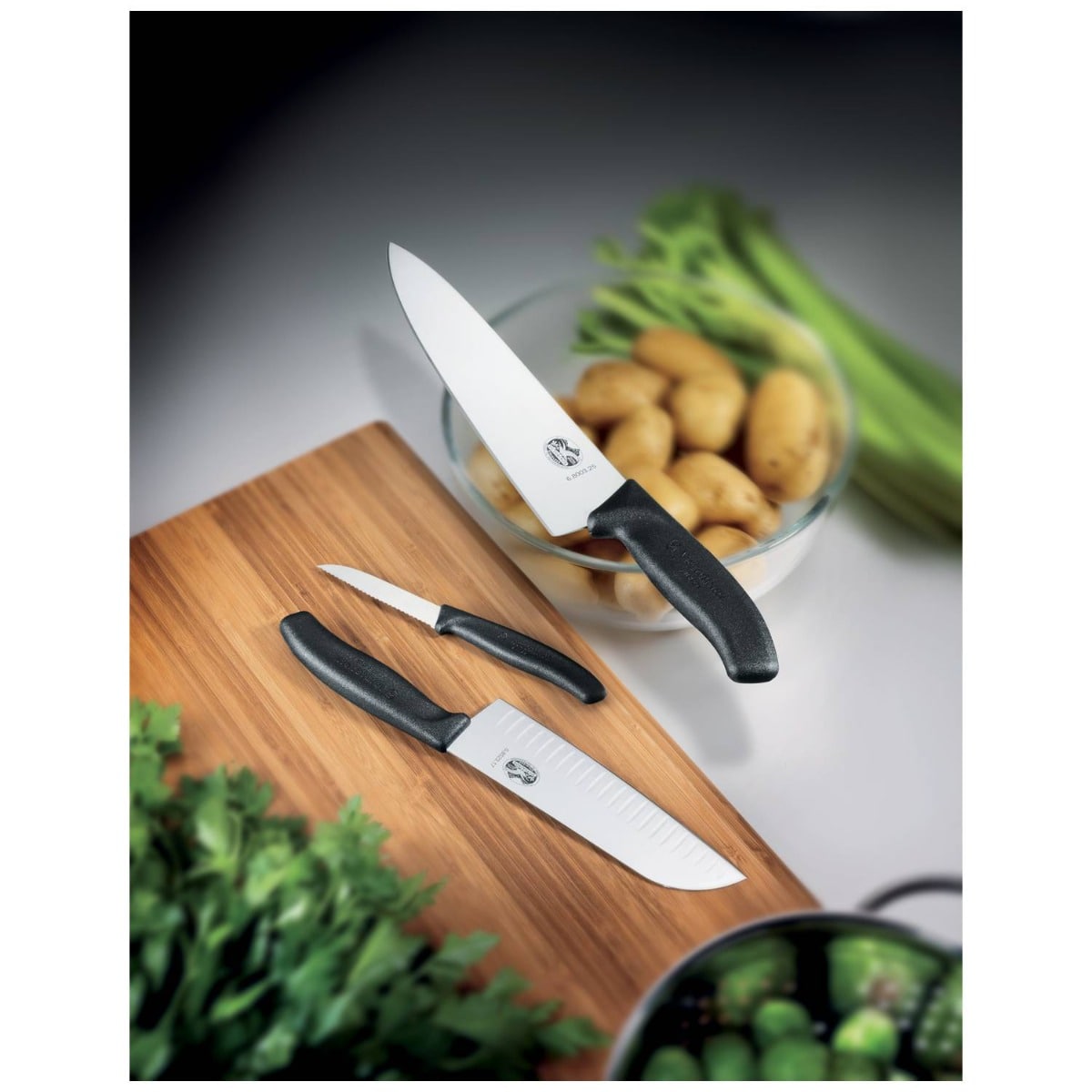 Victorinox Serrated Kitchen Knife 6-Piece Set Swiss Classic 601451