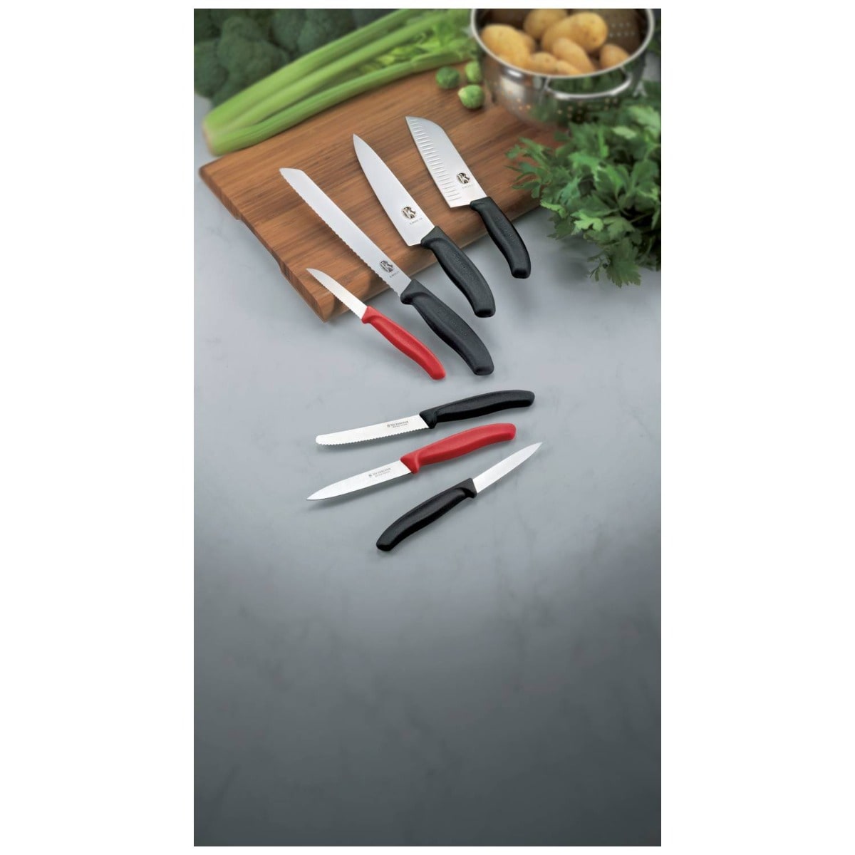 Victorinox Serrated Kitchen Knife 6-Piece Set Swiss Classic 601451