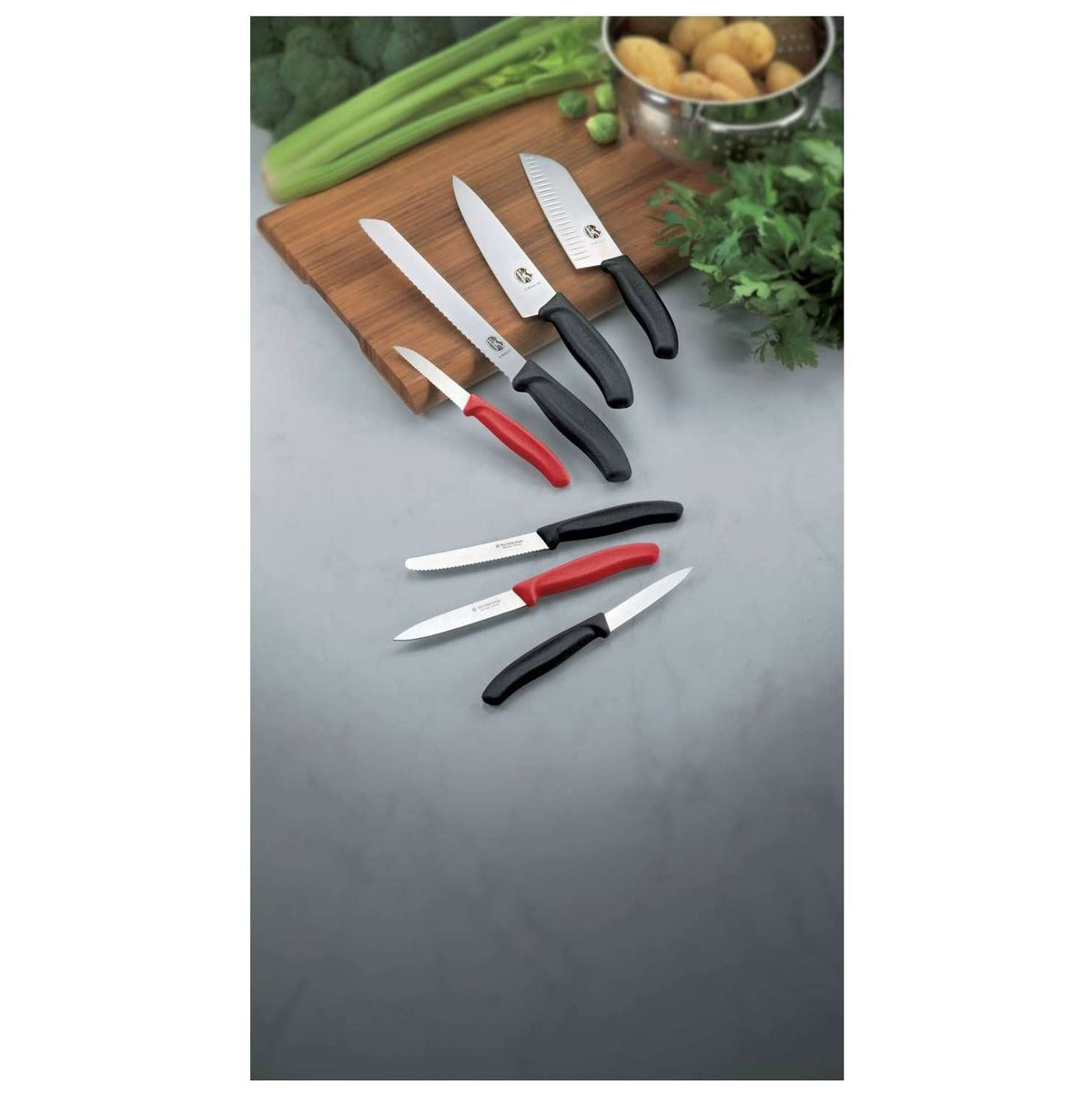 Victorinox Santoku Knife Black Handle 17 cm Gift Box Swiss Classic 6.8503.17G