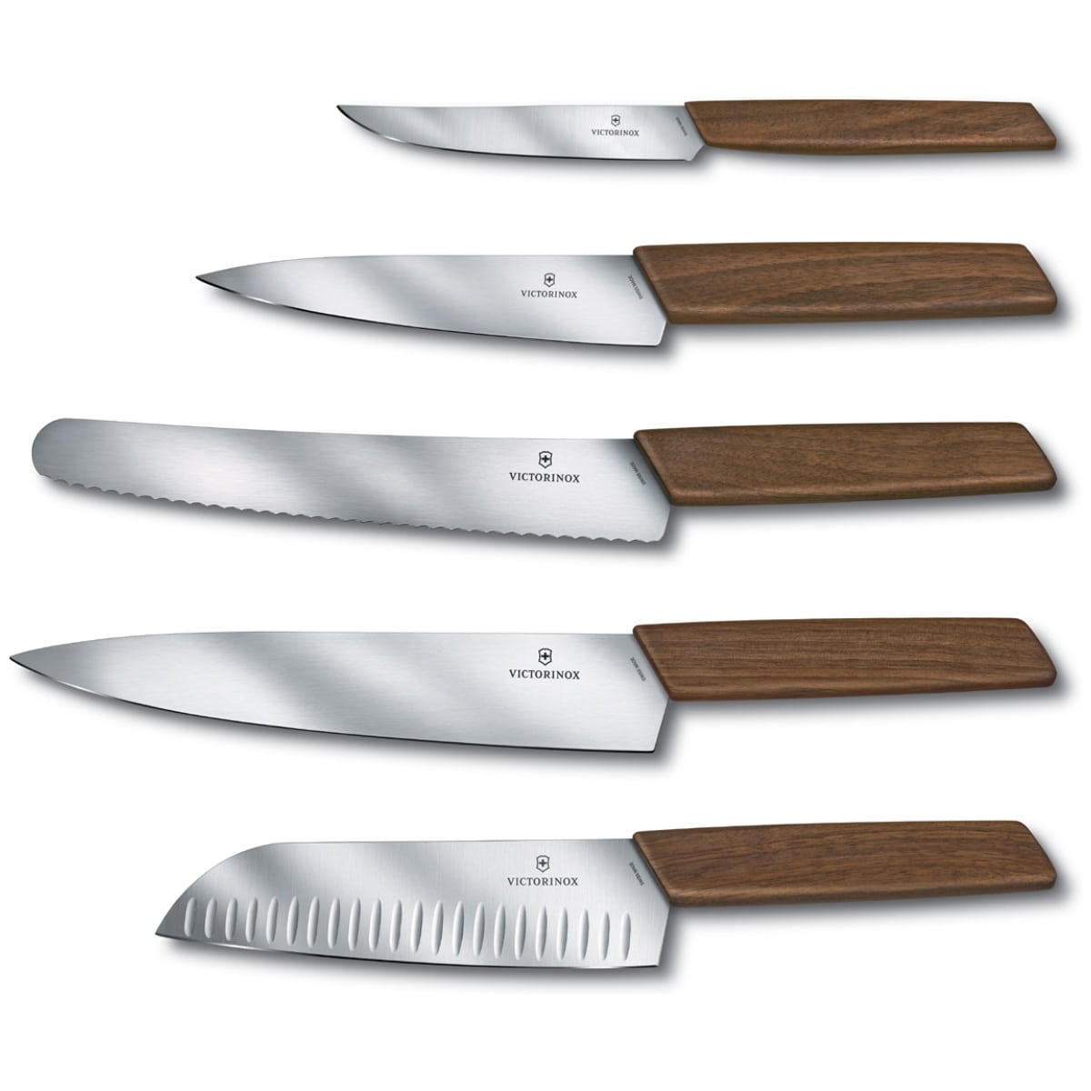 Victorinox Hollow Edge Santoku Knife 17 cm Gift Box Swiss Modern