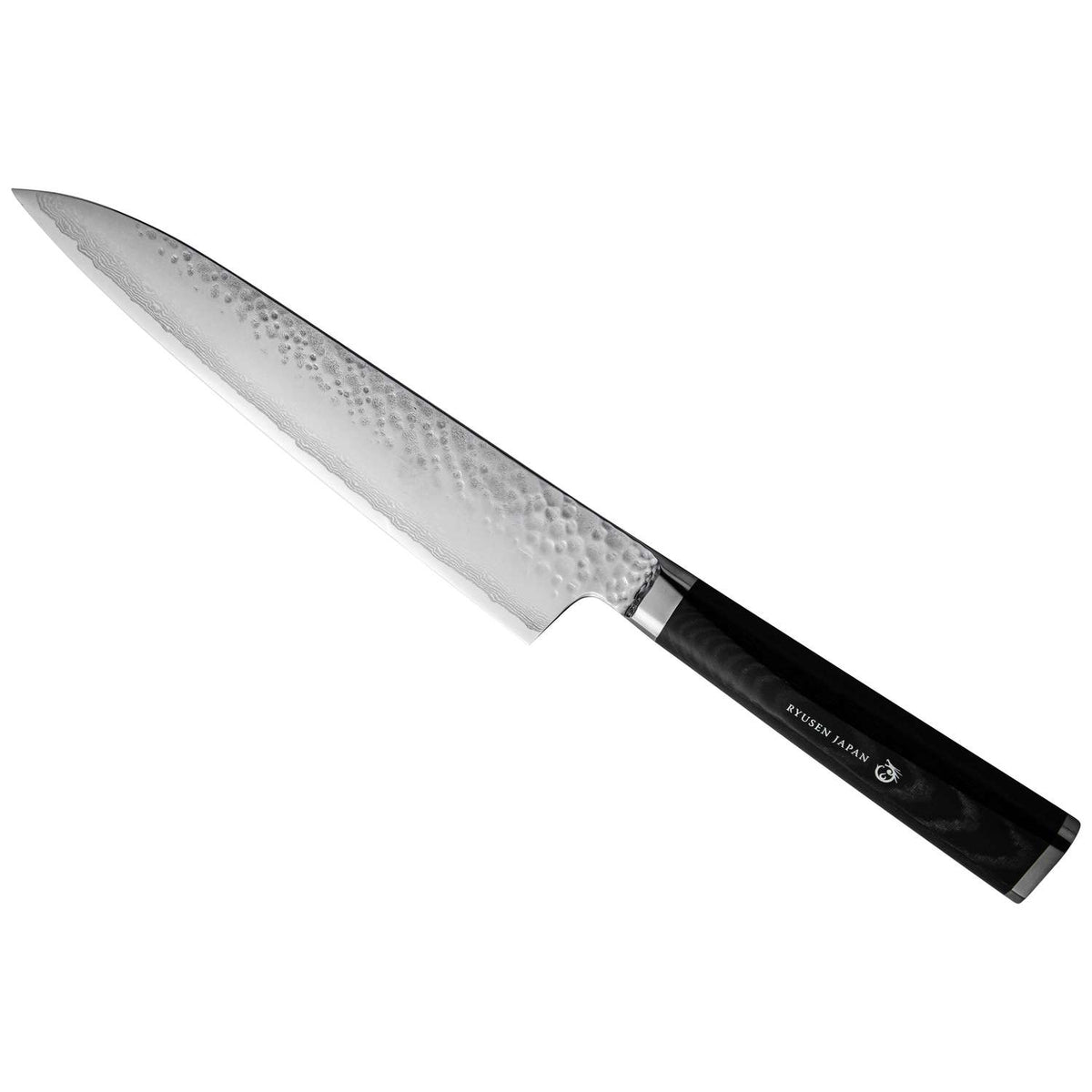 Ryusen Damascus Chef'S Knife 24 cm Micarta Handle Tangan Ryu TG-501