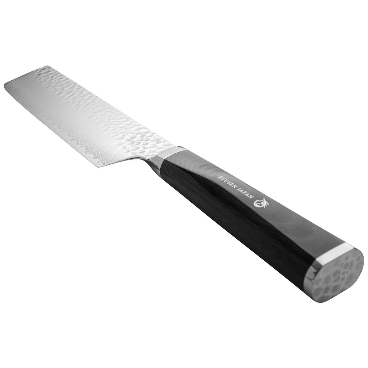 Ryusen Damascus Nakiri Knife 16 cm Micarta Handle Tangan Ryu TG-505