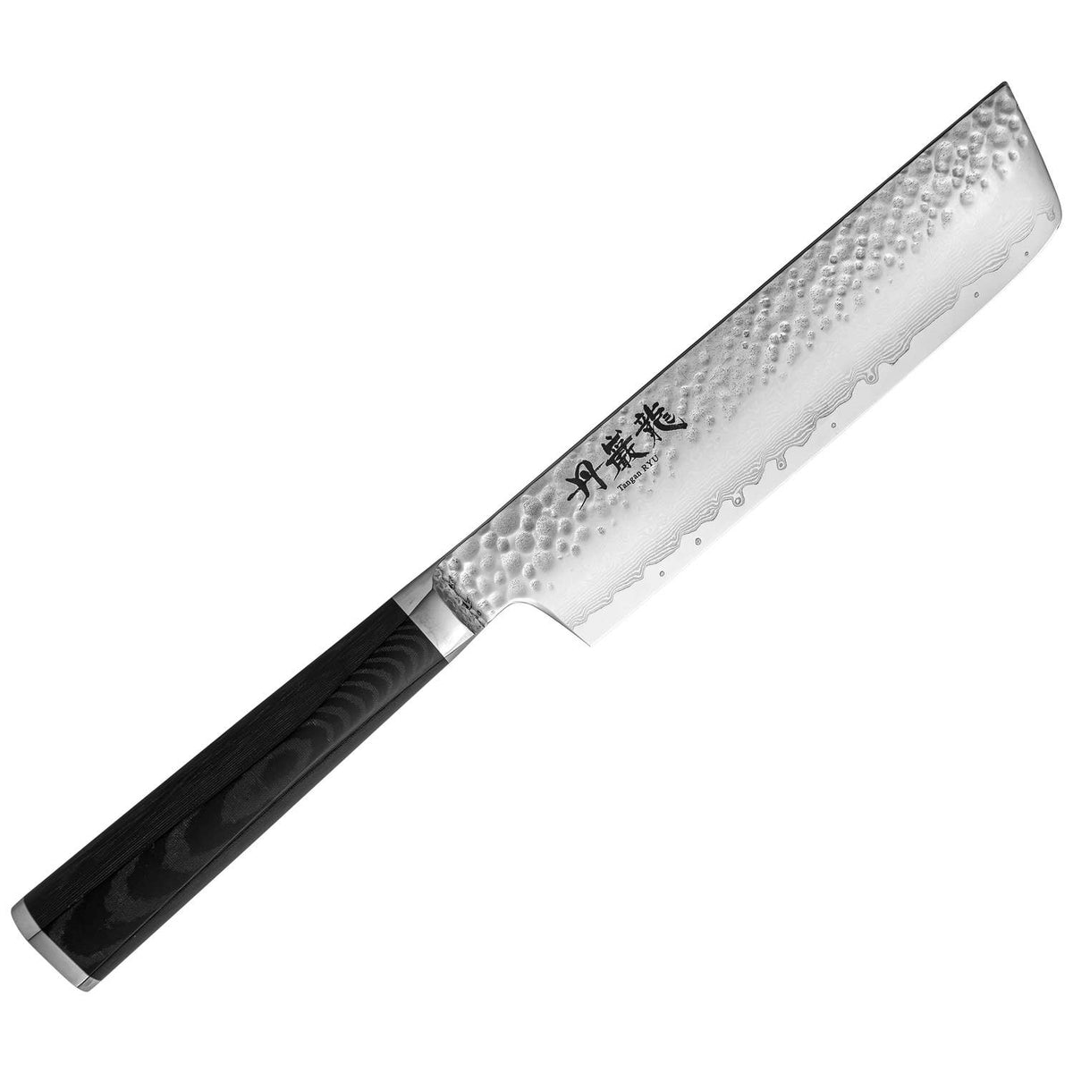 Ryusen Damascus Nakiri Knife 16 cm Micarta Handle Tangan Ryu TG-505