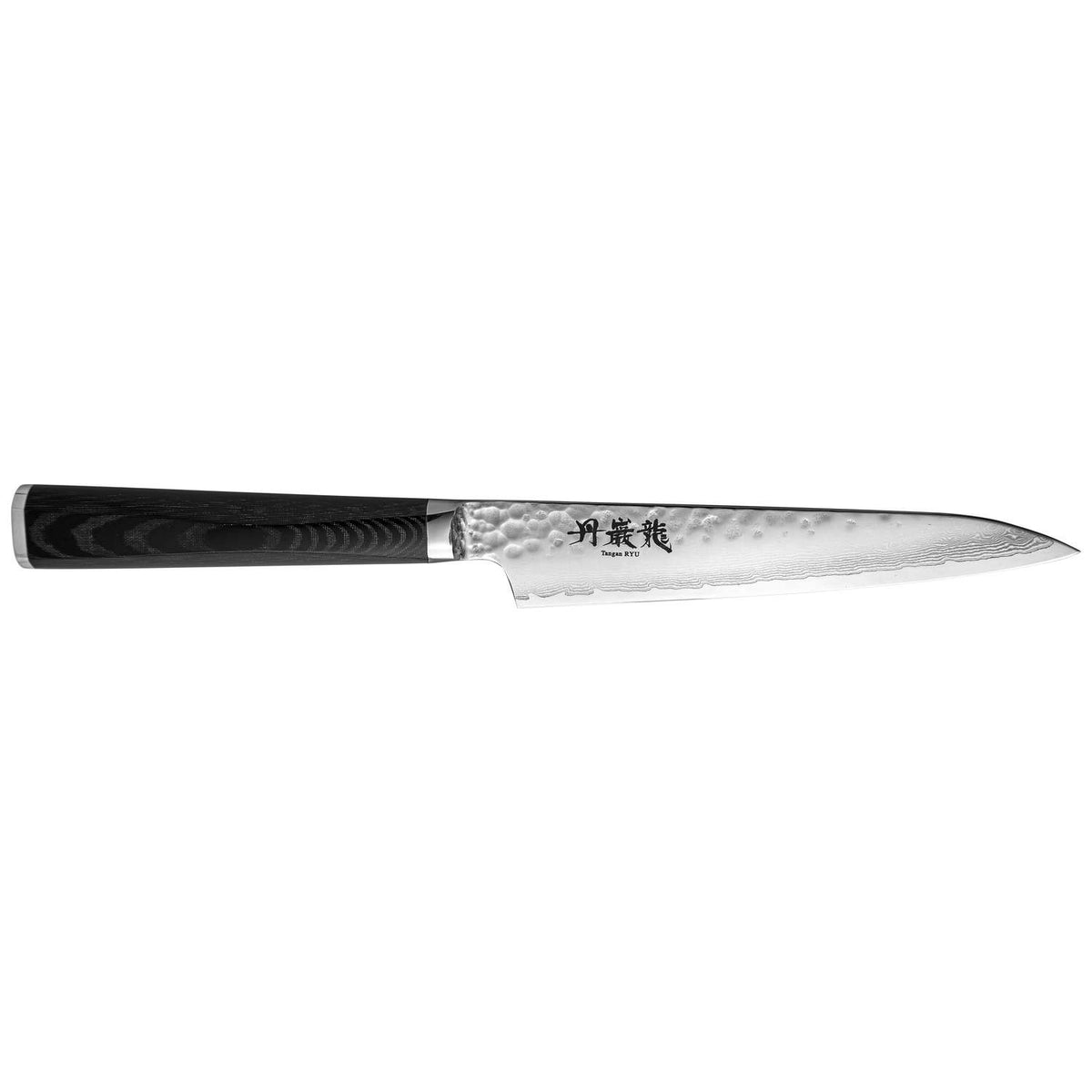 Ryusen Damascus Utility Knife 13.5 cm Micarta Handle Tangan Ryu TG-507