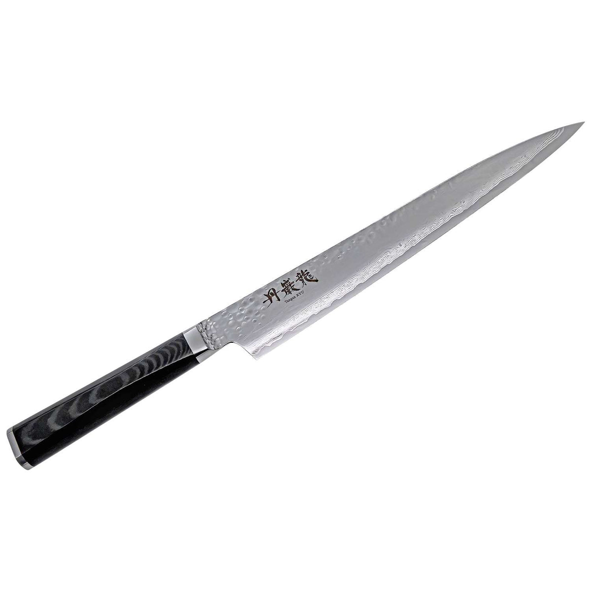 Ryusen Damascus Slicing Knife 24 cm Micarta Handle Tangan Ryu TG-509