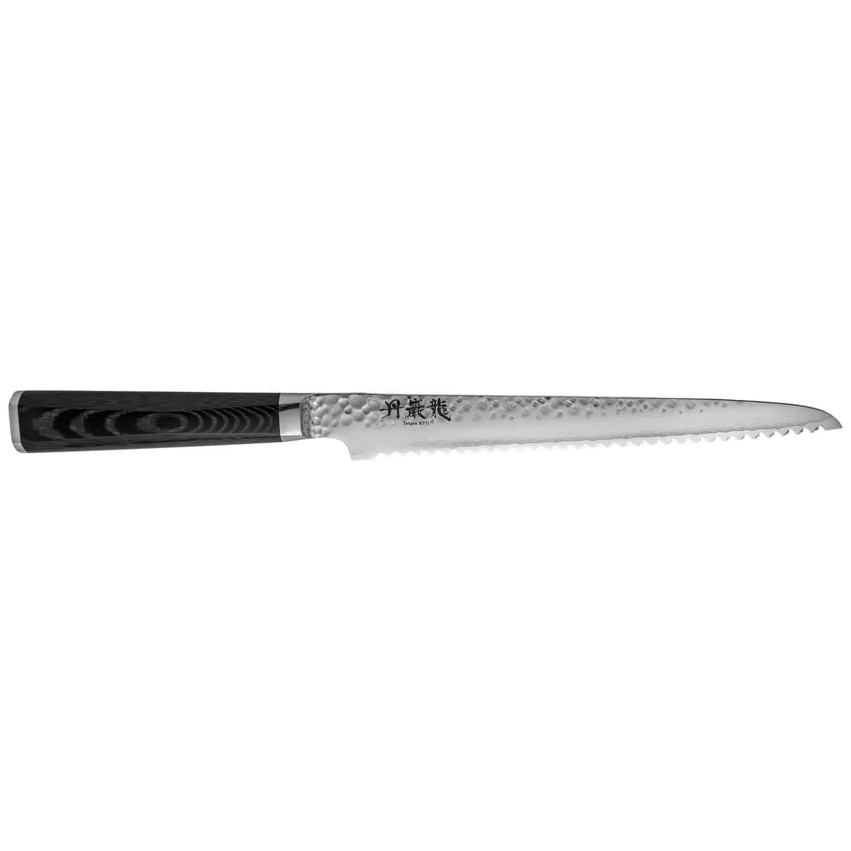 Ryusen Damascus Bread Knife 21 cm Micarta Handle Tangan Ryu TG-510