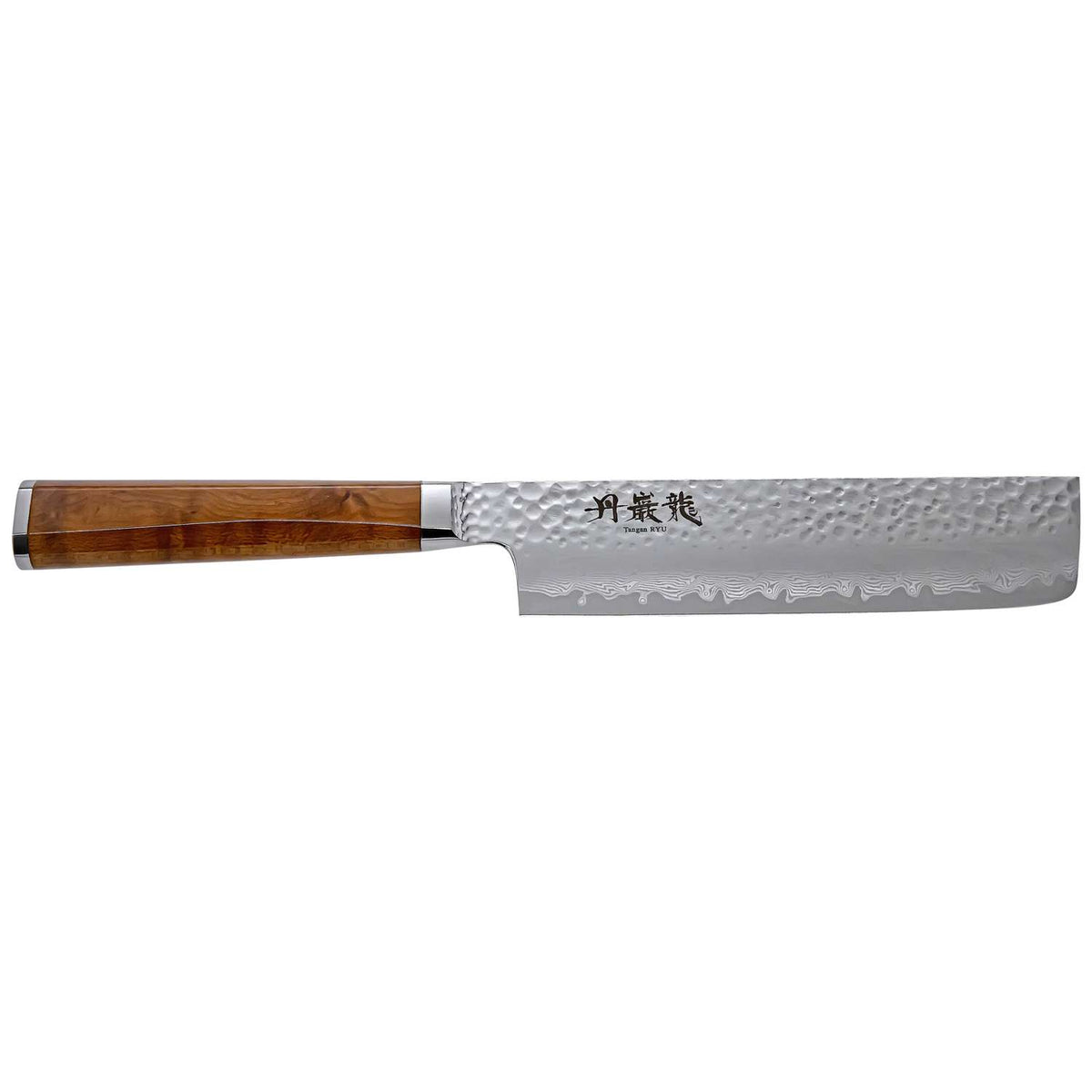 Ryusen Damascus Nakiri Knife 16 cm Maple Handle Tangan Ryu TG-605
