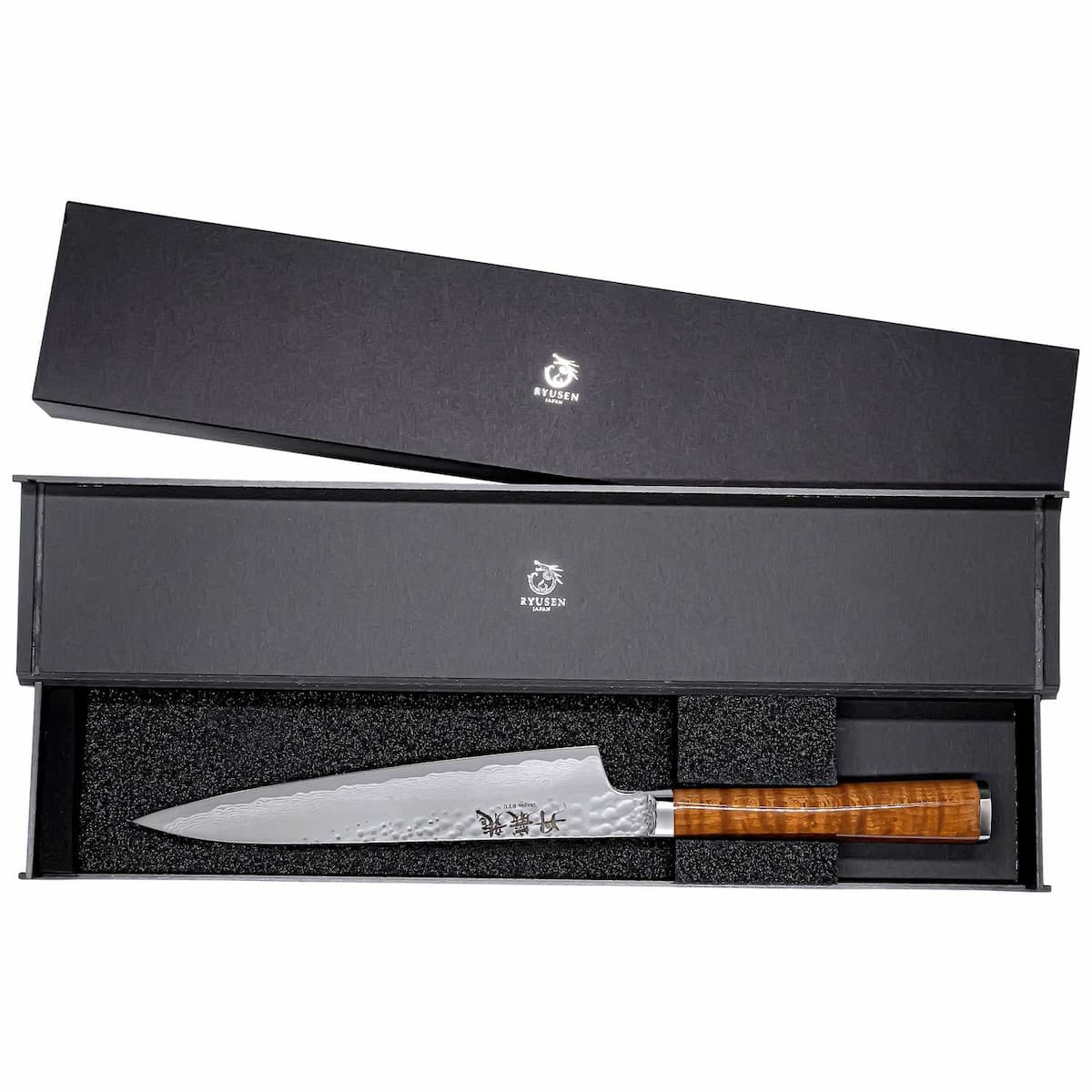 Ryusen Damascus Utility Knife 15 cm Maple Handle Tangan Ryu TG-606