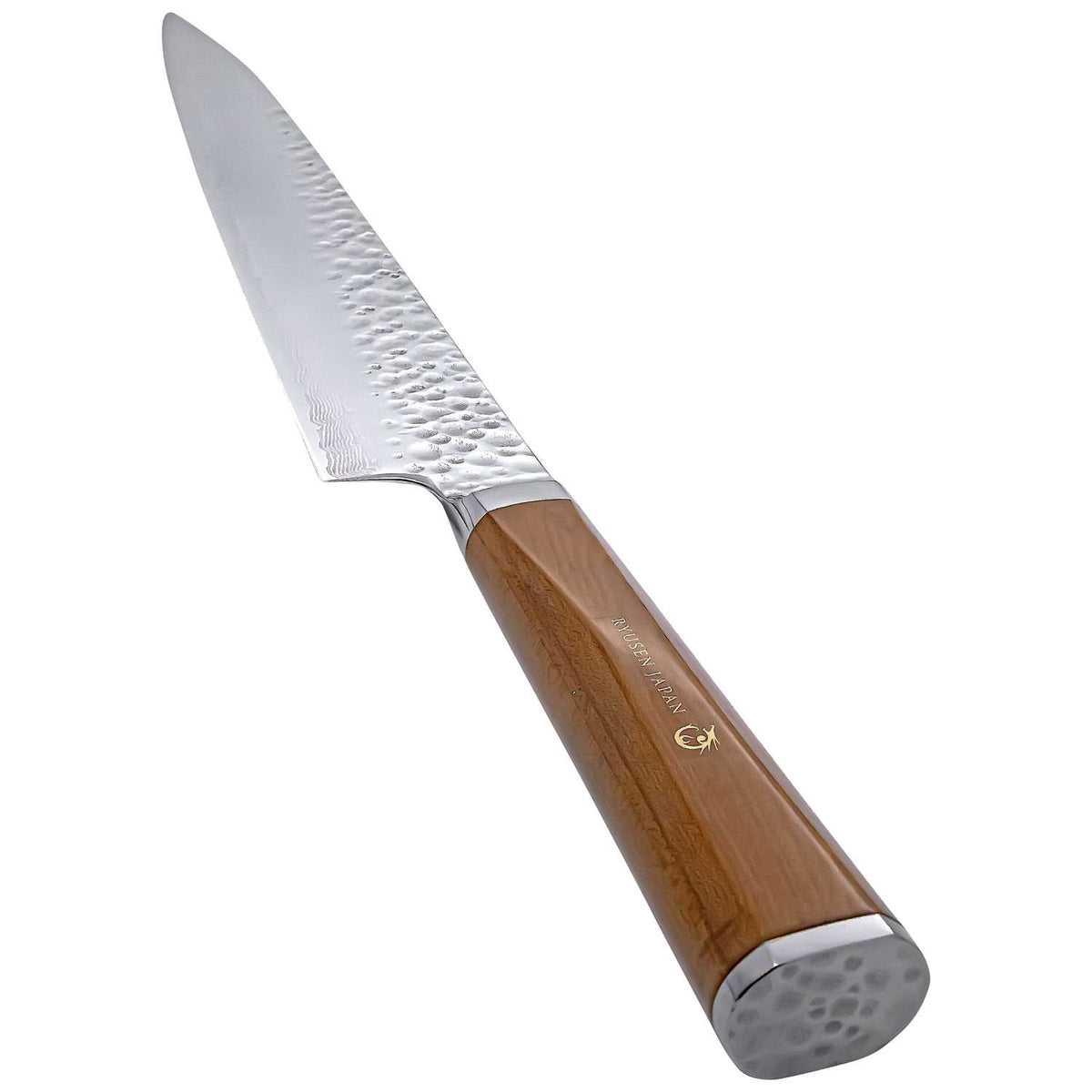 Ryusen Damascus Slicing Knife 24 cm Maple Handle Tangan Ryu TG-609