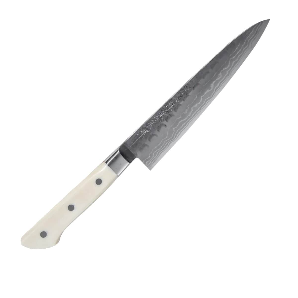 Tojiro Handmade Hammered Aogami Damascus Chef's Knife 18 cm Micarta Handle