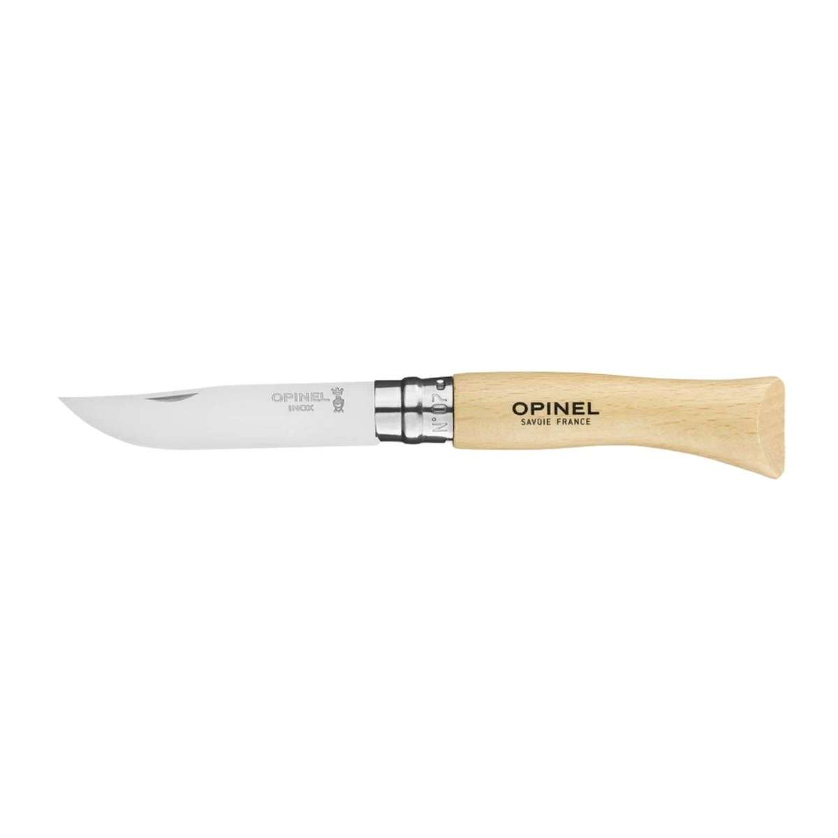 Opinel Pocket Knife 8 cm Beech Wood Handle No 7 Inox 000693