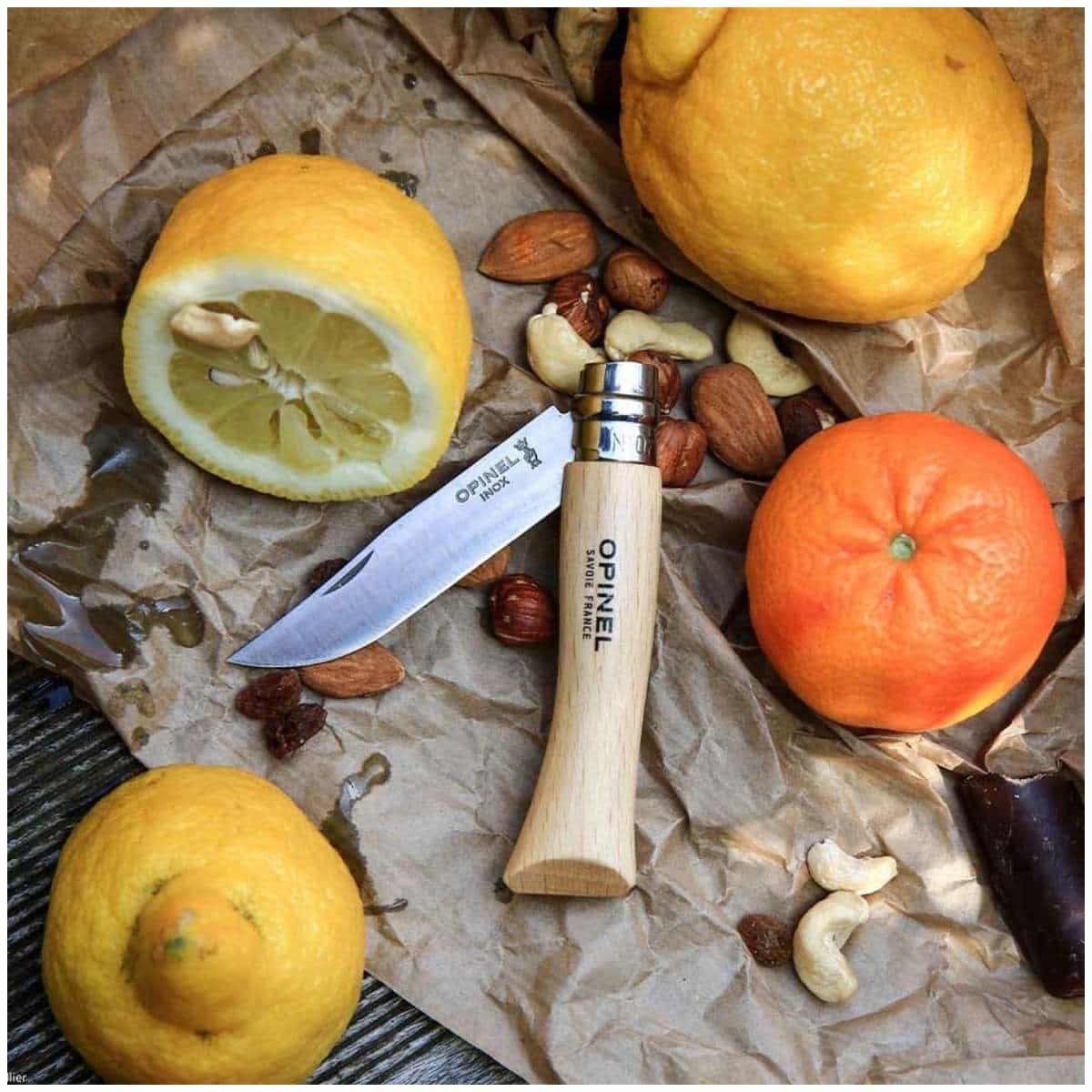 Opinel Pocket Knife 8 cm Beech Wood Handle No 7 Inox 000693