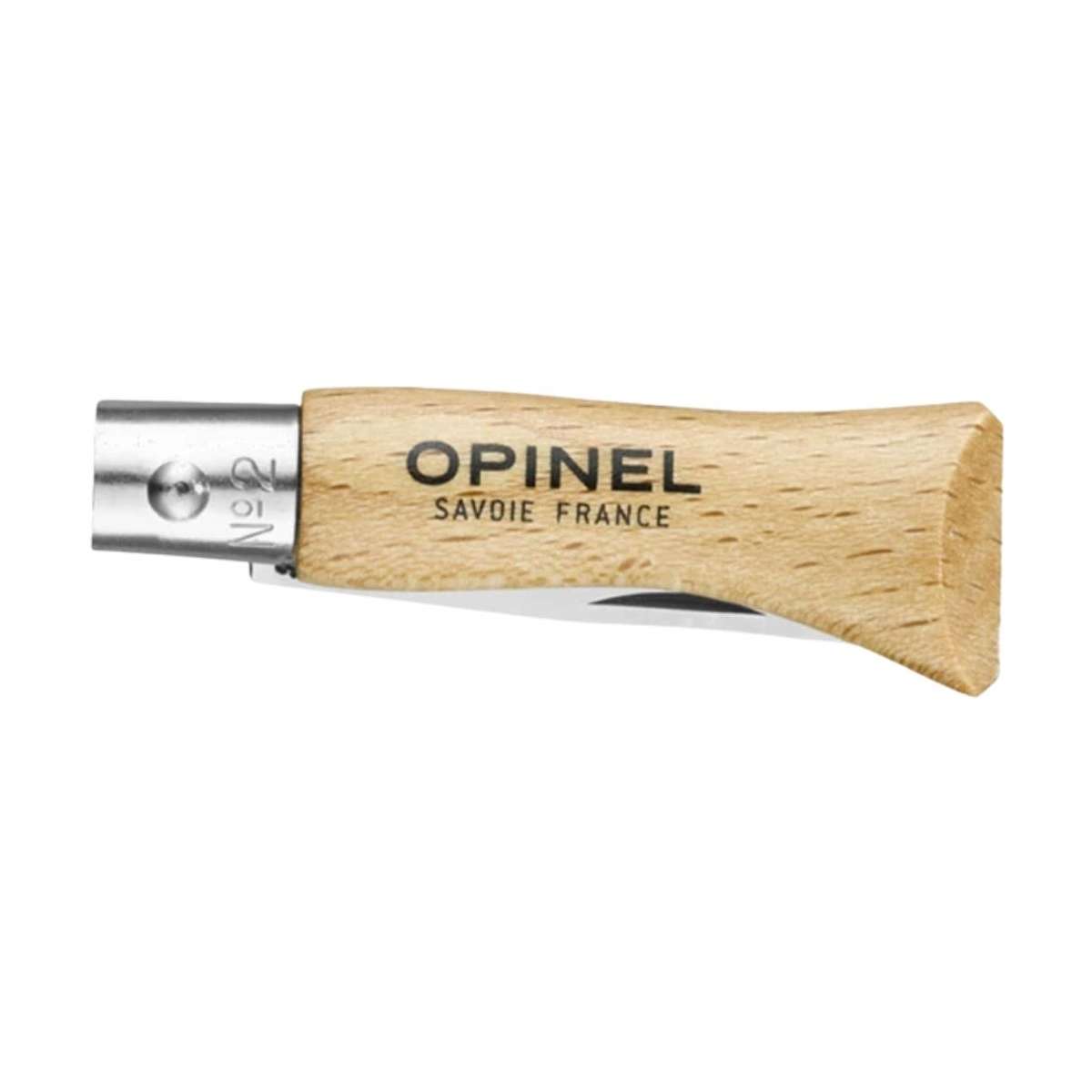 Opinel Pocket Knife 3.5 cm Beech Wood Handle No 2 Inox 001070