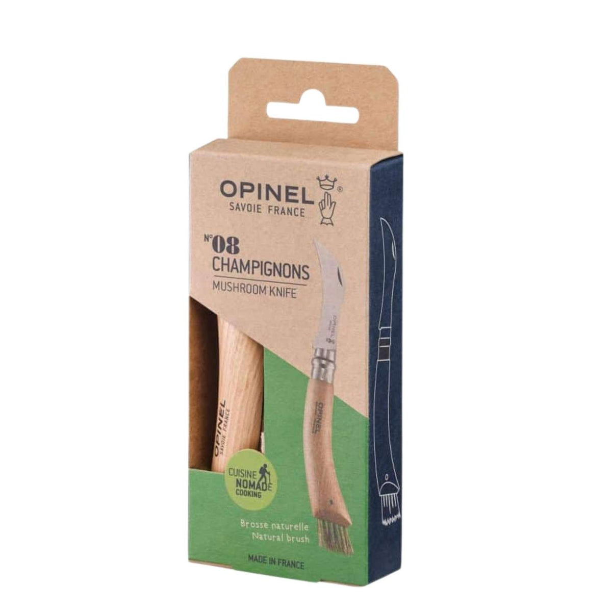 Opinel Pocket Knife 8 cm for Mushrooms Beech Wood Handle No 8 Garden 001252